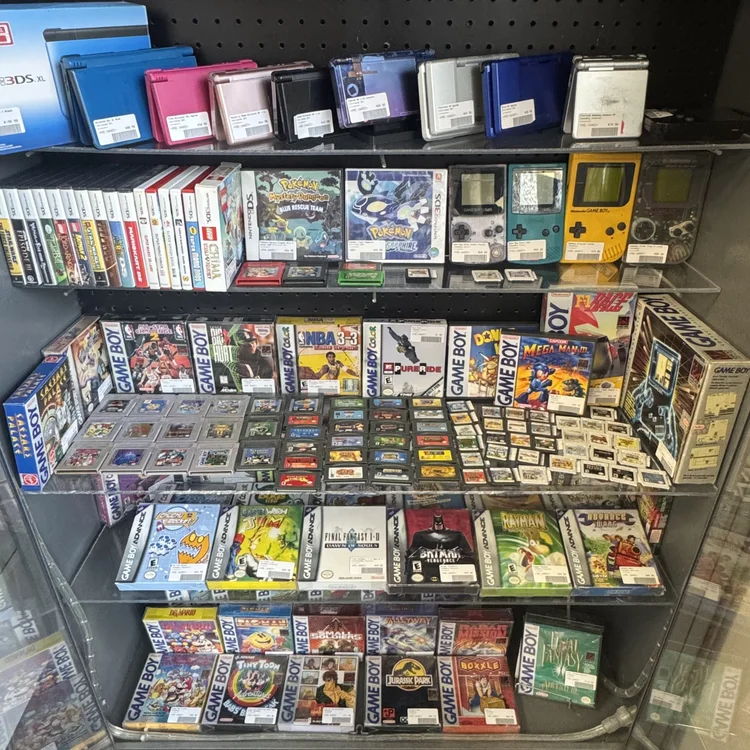 Game Boy display case at HC Empire